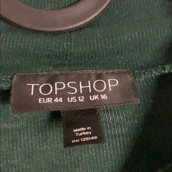 Topshop Green Longsleeve mockneck - Picture 3 of 4